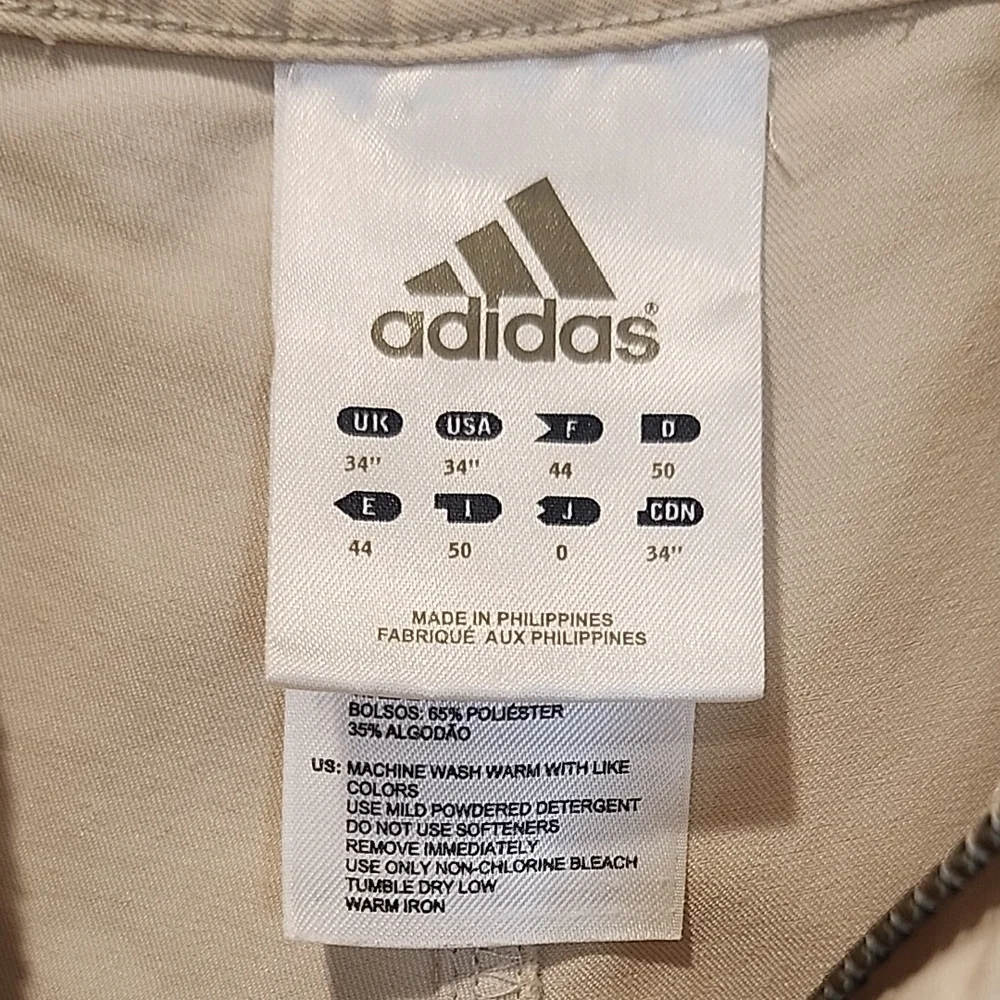 adidas Men's Light Cream Cargo Pants